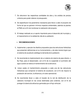 231 
 
7. Se obtuvieron las respectivas cantidades de obra y los análisis de precios 
unitarios para poder obtener el presu