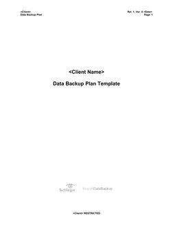 Data Backup Plan Template | PDF | Backup | Databases