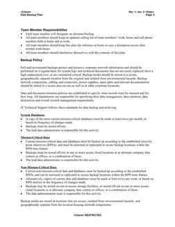 Data Backup Plan Template | PDF | Backup | Databases