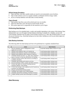 Data Backup Plan Template | PDF | Backup | Databases