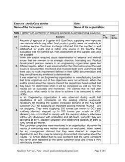Audit Case Study Exercise Overview | PDF | Audit | Business