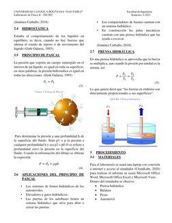 UNIVERSIDAD CATOLICA BOLIVIANA “SAN PABLO”                                                              Facultad de Ingenierí