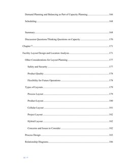 pg. vii 
Demand Planning and Balancing as Part of Capacity Planning.................................... 166 
Scheduling .....