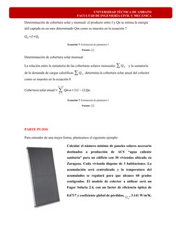 UNIVERSIDAD TÉCNICA DE AMBATO
FACULTAD DE INGENIERÍA CIVIL Y MECÁNICA
Determinación de cobertura solar y mensual: el producto