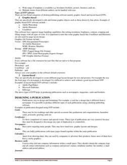 Desktop Publishing (DTP) Notes | PDF | Page Layout | Adobe Photoshop