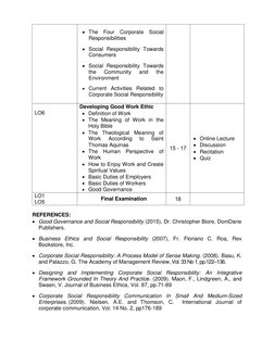 Good Governance & Social Responsibility Syllabus | PDF | Corporate ...