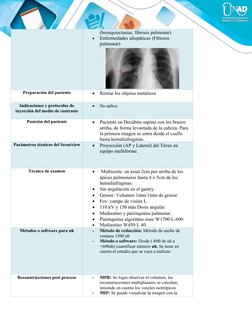 (bronquiectasias, fibrosis pulmonar)

Enfermedades idiopáticas (Fibrosis 
pulmonar)
Preparación del paciente

Retirar los o