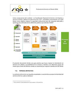 Protocolo de Servicio al Cliente SENA 
 
 
 
DE-PL-007  V.1 
 Como consecuencia de lo anterior  La Coordinación Nacional de