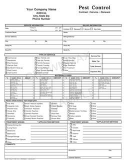 Pest Control Service Report Template | PDF | Pest Control | Pest (Organism)