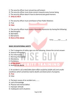 Grade E Security Exam Questions PDF | PDF | Security Guard | Crime ...