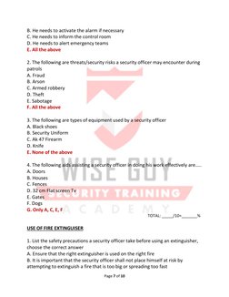 Grade E Security Exam Questions PDF | PDF | Security Guard | Crime ...