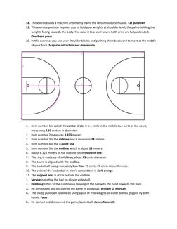 18. This exercise uses a machine and mainly trains the latissimus dorsi muscle. Lat pulldown
19. This exercise position requi