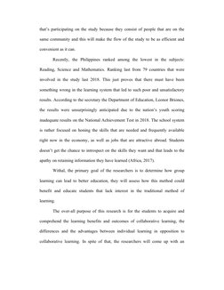 that’s participating on the study because they consist of people that are on the
same community and this will make the flow o