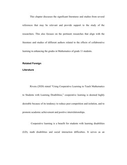 This chapter discusses the significant literatures and studies from several
references  that  may  be  relevant  and  provide