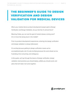 Design Verification & Validation Guide | PDF | Verification And ...