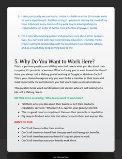2. I take punctuality very seriously, I make it a habit to arrive 10 minutes early 
to every appointment. Another strength I