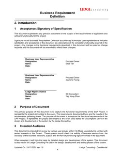 Business Requirement
Definition
                                                                           
2. Introduction
1