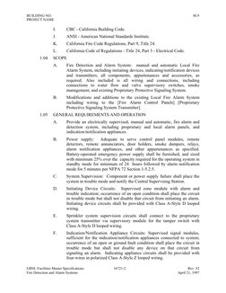 BUILDING NO. 
SC# 
PROJECT NAME 
LBNL Facilities Master Specifications 
16721-2 
Rev. #2 
Fire Detection and Alarm Systems 
A