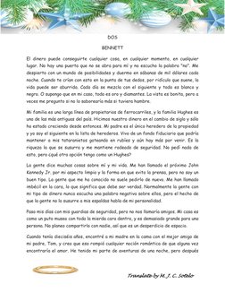 Translate by M. J. C. Sotelo 
DOS 
BENNETT 
El dinero puede conseguirt