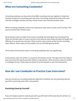Casebook Examples MBA Casebooks: 700+ Free Practice Cases | PDF | Interview | Master Of ...