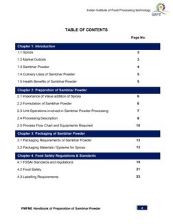 PMFME Handbook of Preparation of Sambhar Powder                                                          
 
Indian Institu