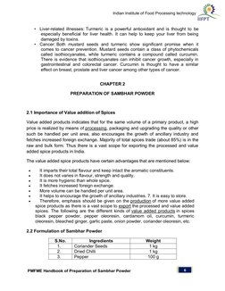 PMFME Handbook of Preparation of Sambhar Powder                                                          
 
Indian Institu