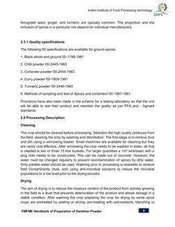 PMFME Handbook of Preparation of Sambhar Powder                                                          
 
Indian Institu