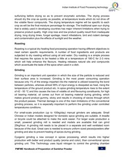 PMFME Handbook of Preparation of Sambhar Powder                                                          
 
Indian Institu