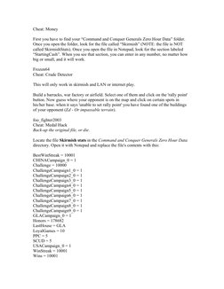 Generals Zero Hour Cheat Codes Guide | PDF | Warfare | Military