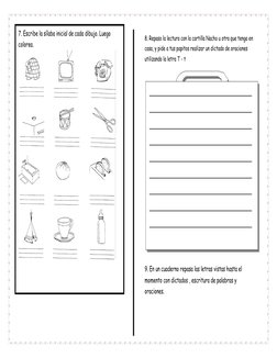8. Repaso la lectura con la cartilla Nacho u otra que tenga en 
casa, y pide a tus pa