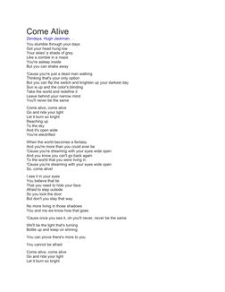 Come Alive
Zendaya (https://www.google.com/search?sxsrf=AOaemvJVdVsrZVsNaue_DtllzH3ymwXz2w:1634627435279&q=Zendaya&stick=H4sI