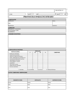 1. IDENTIFICACIÓN
CONTRATISTA: 
FECHA: 
OBRA: 
DESCRIPCION: 
CONTRATO:
2. INSPECCION
HERRAMIENTAS Y MAQUINARIAS: 
TIPO DE MAT