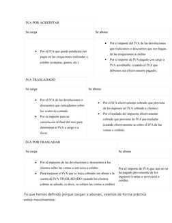 Manejo del IVA Acreditable y Trasladado | PDF | Impuesto al valor ...