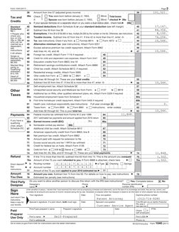 Form 1040 (2017) 
Page 2 
Tax and  
Credits 
38 
Amount from line 37 (adjusted gross income) 
.
.
.
.
.
.
.
.
.
.
.
.
.
.
38