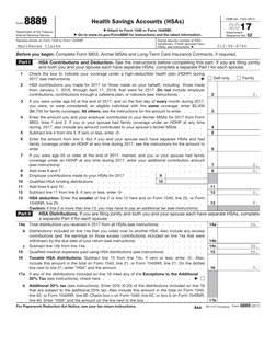 Form 8889
Department of the Treasury  
Internal Revenue Service 
Health Savings Accounts (HSAs) 
a Attach to Form 1040 or For