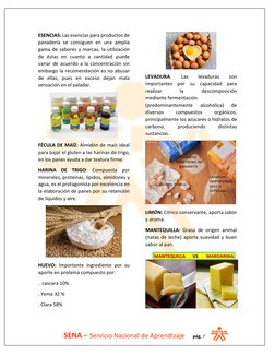 SENA – Servicio Nacional de Aprendizaje     pág. 7 
ESENCIAS: Las esencias para productos de 
panadería se co