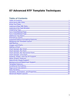 Rtf Table Advanced RTF Template Techniques | PDF | Hyperlink | Xml