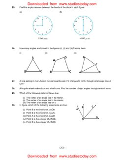 Class 6 Geometry Worksheet | PDF | Angle | Triangle