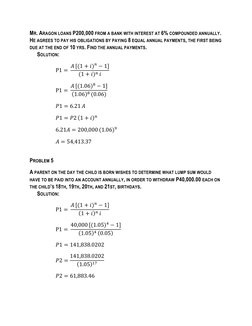 Deferred Annuity Sample Problem Solved Problems on Deferred Annuities | PDF | Present Value | Interest