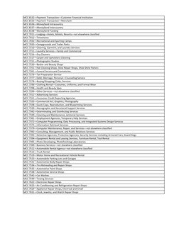 Mcc Code 6513 Comprehensive MCC Code List 2022 | PDF | Bar (Establishment)