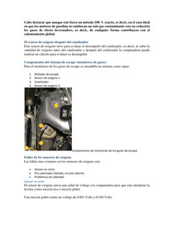 Cabe destacar que aunque este fuera un método 100 % exacto, es decir, en el caso ideal 
en que los motores de gasolina no emi