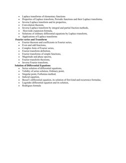 Complex Variables and Transforms Course | PDF | Laplace Transform ...
