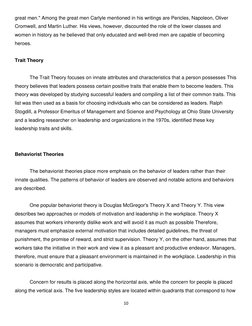 10 
 
great men." Among the great men Carlyle mentioned in his writings are Pericles, Napoleon, Oliver 
Cromwell, and Martin