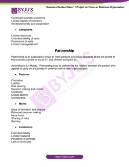 Class 11 Project on Business Forms | PDF | Cooperative | Partnership