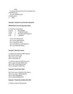Free Format RPG Coding Guide | PDF | Parameter (Computer Programming ...