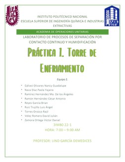 INSTITUTO POLITÉCNICO NACIONAL 
ESCUELA SUPERIOR DE INGENIERÍA QUÍMICA E INDUSTRIAS 
EXTRACTIVAS 
ACADEMIA DE OPERA
