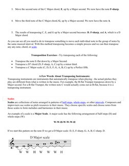 3. Move the second note of the C Major chord, E, up by a Major second. We now have the note F-sharp.
4. Move the third note o