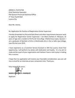 AIRENE A. PUCYUTAN   
Chief Statistical Specialist   
PSA Quezon Provincial Statistical Office  
3rd Floor Pacifil Mall   
Lu