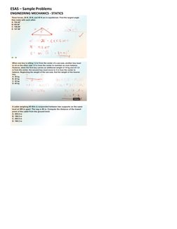 Statics Sample Problems and Solutions | PDF | Force | Lever