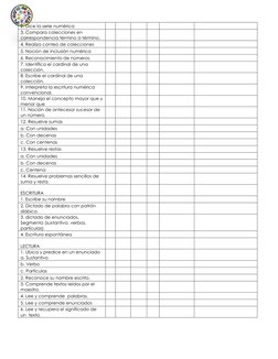 2. Dice la serie numérica 
 
 
 
 
 
 
3. Compara colecciones en 
correspondencia término a término. 
 
 
 
 
 
 
4. Realiz
